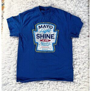 Kerusso T-Shirt Christian Men's XS Blue Mayo Light Shine for Jesus Spread